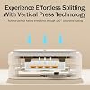 Multiple Pill Cutter - Pill Cutter Splitter for Small Tiny Large Pills Professional | Vertical Press-Down Cutting & Adjustable | Sturdy Blade & Guard | Includes Cleaning Brush (Grey)