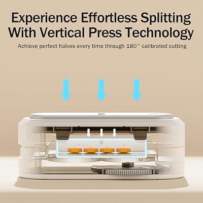 Multiple Pill Cutter - Pill Cutter Splitter for Small Tiny Large Pills Professional | Vertical Press-Down Cutting & Adjustable | Sturdy Blade & Guard | Includes Cleaning Brush (Grey)