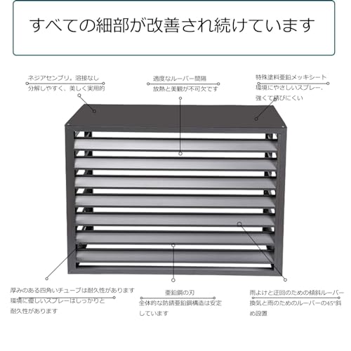 Protector de aire acondicionado exterior independiente contra lluvia y sol 3