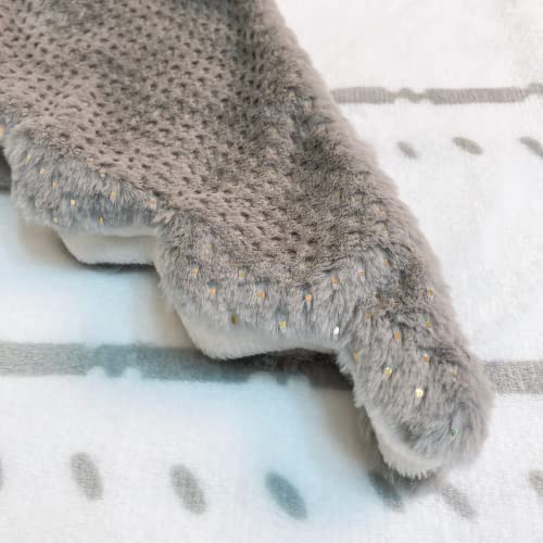 Anvi Home Mermaid Tail Blanket Soft Wearable Cozy Fuzzy Lightweight Decor Plush Sleeping Snuggle Blanket With Faux Fur Tail For All Season For Kids, Teens, Adults,Gift, 48 X 20 Inch, White Grey #TOP5