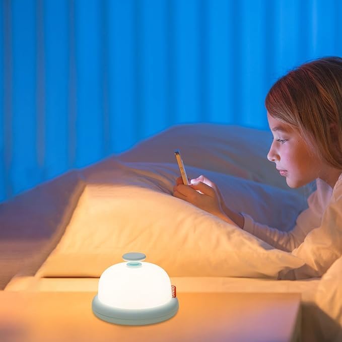 Image of One94Store Push Botton Control Bell-Shape LED Night Lamp | Soft Warm Light Bedside Table Lamp | Minimalist Night Light for Bedroom, Kids Room & Gifting