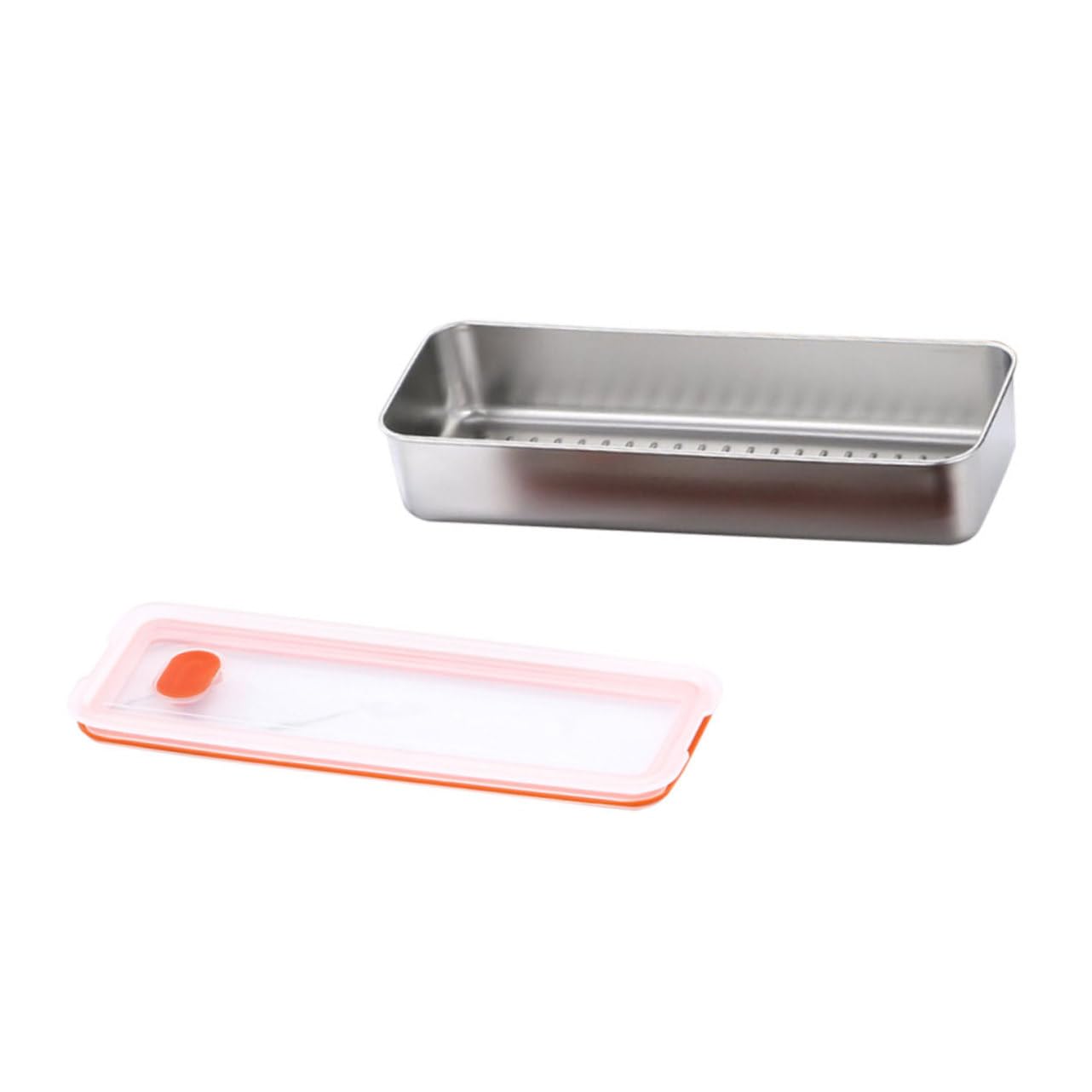 Amosfun 3pezzi Contenitore Per Inossidabile Con Coperchio Ermetico Scatola Salva Pancetta Per Frigorifero Per Conservare Formaggio e Di Mare