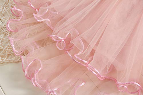 Vestido de princesa franzido para bebês meninas com flores e tule floral para meninas roupas Wander