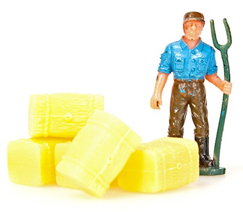 Nerd Clear Traktor Bauernhof-Traktor mit Anhänger Spielzeug-Set Bauernhof-Tiere Farm-Tiere und Zubehör – Bild 5