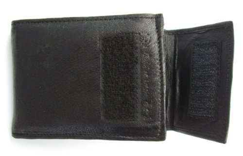 Dangerous Threads Mens Black Leather Wallet Lamb Bifold W Coin Pouch 795 #TOP2