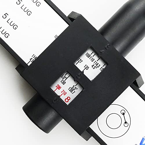 Wheel Connect Pcd Gauge，Wheel/Rim Bolt Pattern Measuring Tool, Pcd Ruler, Sliding Caliper For 4 5 6 8 Holes #TOP4