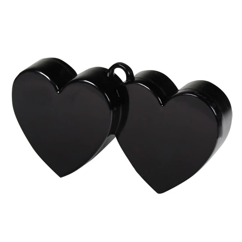 Amscan 11711-10 - Black Double Heart Balloon Weight - 170g