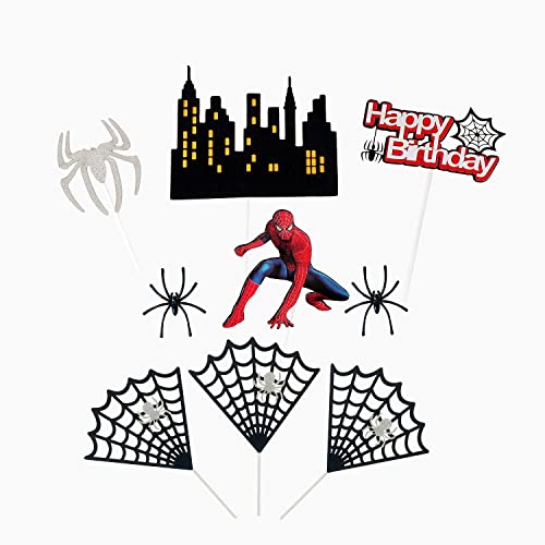 Spiderman Birthday Cake Topper, Spiderman Cake Decorations, Kids Superhero Themed Party Decorations #TOP29