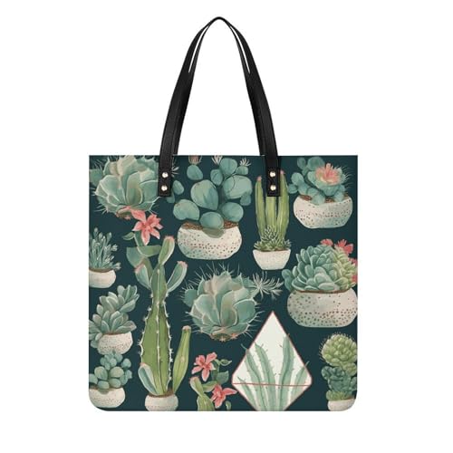 Sac fourre-tout plantes succulentes pour vos sorties et courses quotidiennes