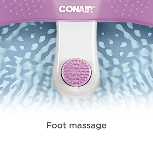 Conair Corded Electric Foot Massager & Pedicure Spa with Vibration and Heat (Lavender and White)