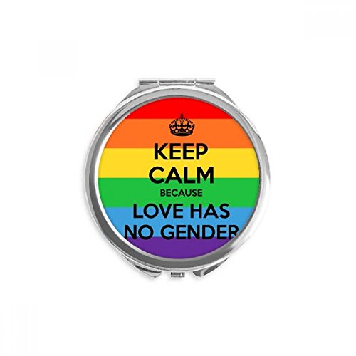 Miroir LGBT de poche rond de maquillage portable 2,6 pouces multicolore