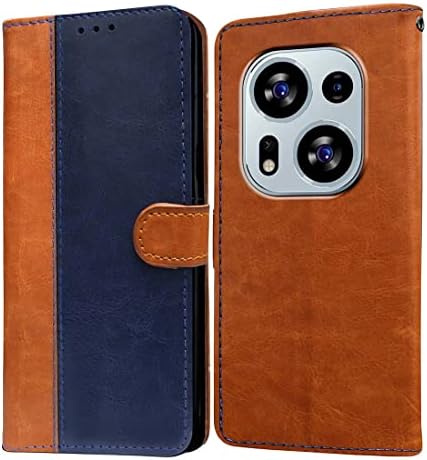 Flip Cover Back Case for Tecno Phantom X2 5G | Premium Leather Finish | Inbuilt Pockets & Stand | Flip Cover Back Case for Tecno Phantom X2 5G (CamelBlue)