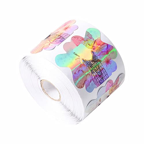 Color Nail Paper Holder French Nail Extension Nail Thickened Multi Color Butterfly Paper Holder 100 / 300 Pieces Cuticle Remover (B, One Size) #TOP24