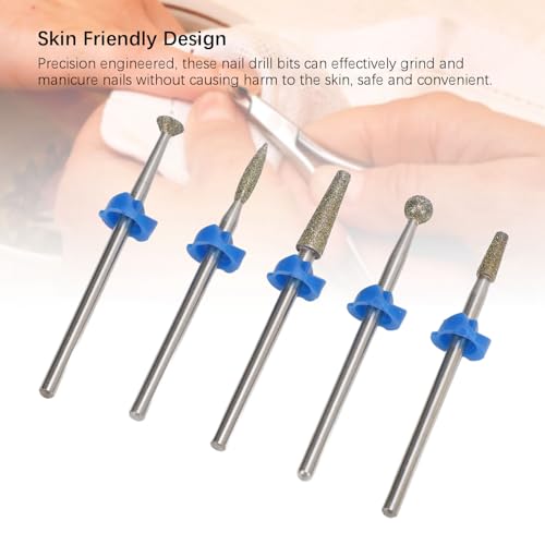 Set 5 bits para taladro de uñas profesional de acero miniatura 4