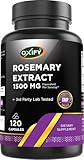 Oxify Rosemary Extract 1500 mg | 120 Capsules | Gluten-Free, Non-GMO | Supplement Made in USA