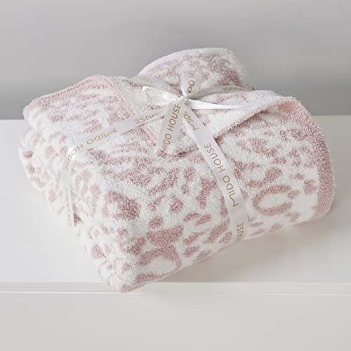 Mido House Microfiber Throw Blanket For Couch Chic Leopard Bed Throws Fuzzy Warm Cheetah Blanket Reversible Pink Throw Blankets For Home Decor 52 X 63 Inch #TOP1