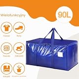 Dntorx 6 sztuk 90 l torba do przechowywania z pokrywką, torba Heavy-Duty