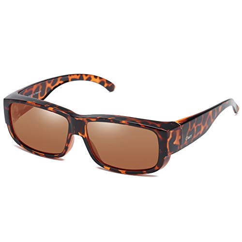 Duco Gafas De Sol Polarizadas Unisex Para Gafas De Sol Ajustadas, Gafas De Corrección Rx 8956, Tortoise-Common Size Duco Gafas De Sol Polarizadas Unisex Para Gafas De Sol Ajustadas, Gafas De Corrección Rx 8956, Tortoise-Common Size