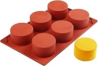 Vista 8 de Molde de silicona con forma de cilindro de 11/8/6 cavidades para hornear, postres, helados, mousse, herramientas de decoración de fondant