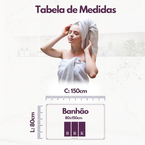 Kit Com 2 Toalhas Banhão Gigante Alta Absorção Sublime 80x150cm - Neutro