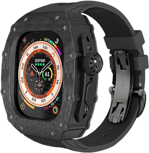 Boîtier montre fibre de carbone et bracelet sport caoutchouc | Le cadeau idéal pour lui