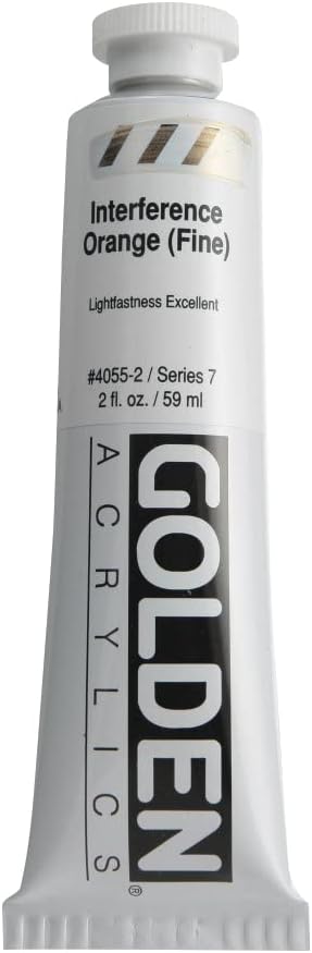 Acrylic Medium Golden Artist Colors Interference Orange (fine) 2oz tube
