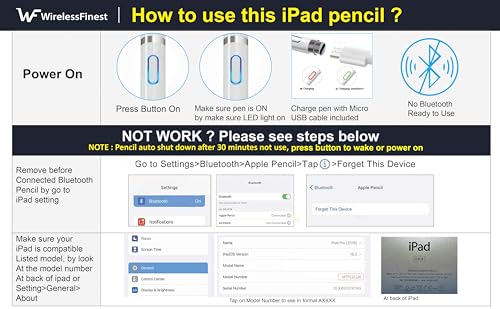 Stylus Pen Pencil 1st Generation Gen Replacement for Apple iPad Pro 1st iPad 1st 2nd 3rd 4th 5th iPad Mini 1 2 3 4 iPad Air 1st 2nd iOS Android Capacitive Tablet Touch Screen+Free Holder (Red)