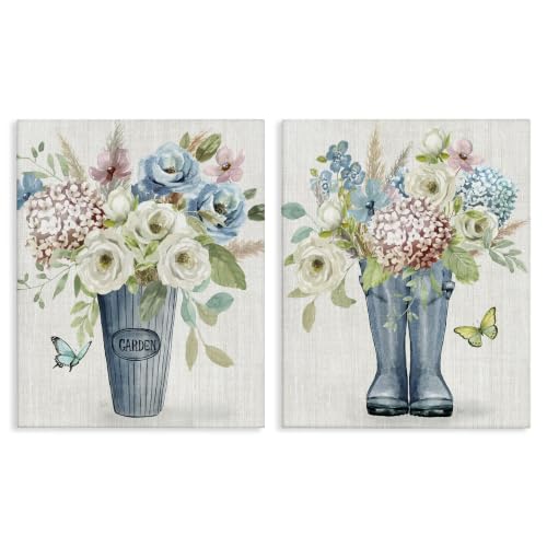 Country Garden Rain Boots, 16 x 20 Inch Canvas Wall Art Set