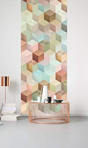 Komar 6016A-VD1 Vlies Fototapete Cubes Panel, 100 x 250 cm (Breite x Höhe), Tapete, Schlafzimmer, Wohnzimmer, Flur, Design