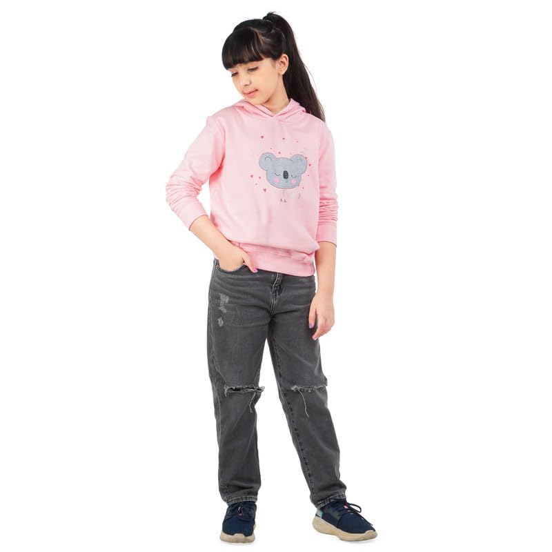 Image of Real Basics Girls Cotton Hooded Sweatshirt (Pack of 1)