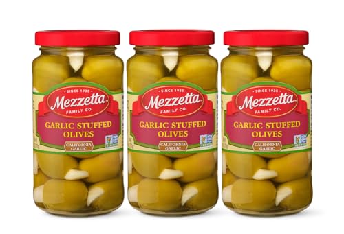 Mezzetta Garlic Stuffed Olives, 6 oz (Pack of 3)