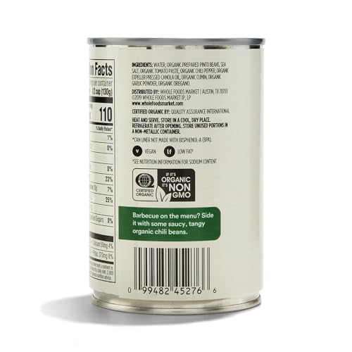 Image of 365 by Whole Foods Market, Beans Chili Organic, 15 Ounce (Pack of 4)