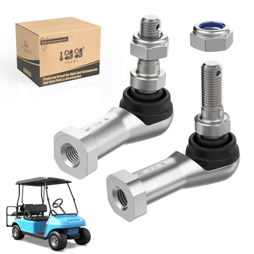 10L0L Golf Cart Ball Joint Kit Tie Rod End Set Compatible with Club Car DS & Carryall 2009-up, Left Thread and Right Thread for Driver and Passenger Side, OEM# 102022602 102022601 102288301