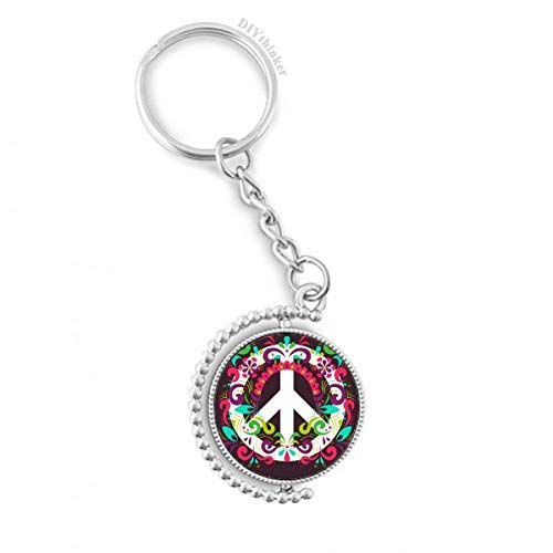 Symbole de paix coloré anneau rotatif anti-guerre pour organiser vos clés