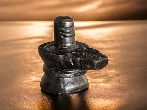 Image of SAUDEEP INDIA Black Marble Shiv Ling | Shiva Lingam for Home Temple | Mahadev Shankar Bholenath Shiv Ling Idol for Pooja Home Temple Mandir (2 Inch Regular Quality)