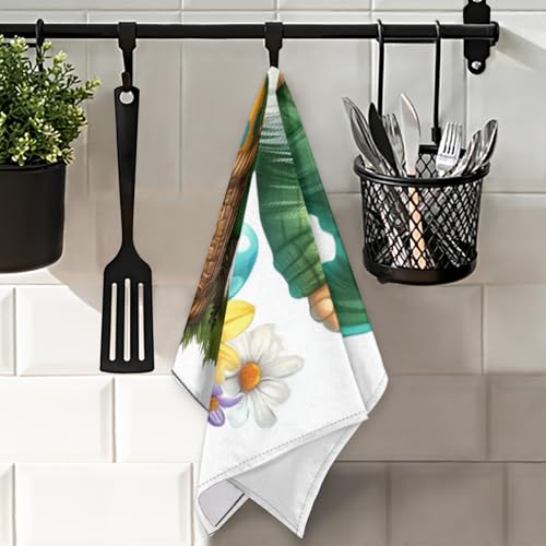 Torchons de cuisine doux en microfibre absorbante à séchage rapide motif Pâques - 4