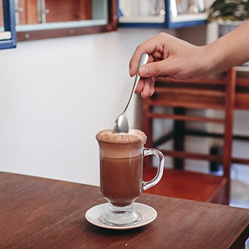 Stainless Steel Teaspoons 12 Pieces Dessert Spoons Small Spoons for Tea Ice Cream Cake Desserts (O12), Silver - Image 4