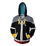 Xinxin Sola Anime 3D Cosplay Cardigan Zip Hoodie/Unisex Adult Black