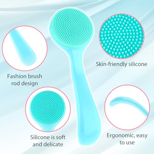 Mabor-2-Pcs-Silicone-Face-ScrubberFacial-Cleansing-BrushSoft-Skin-Friendly-TouchEffective-CleansingFace-Brush-ExfoliatorCleansing-BrushFace-Wash-BrushFace-Scrubber-for-Men-Women