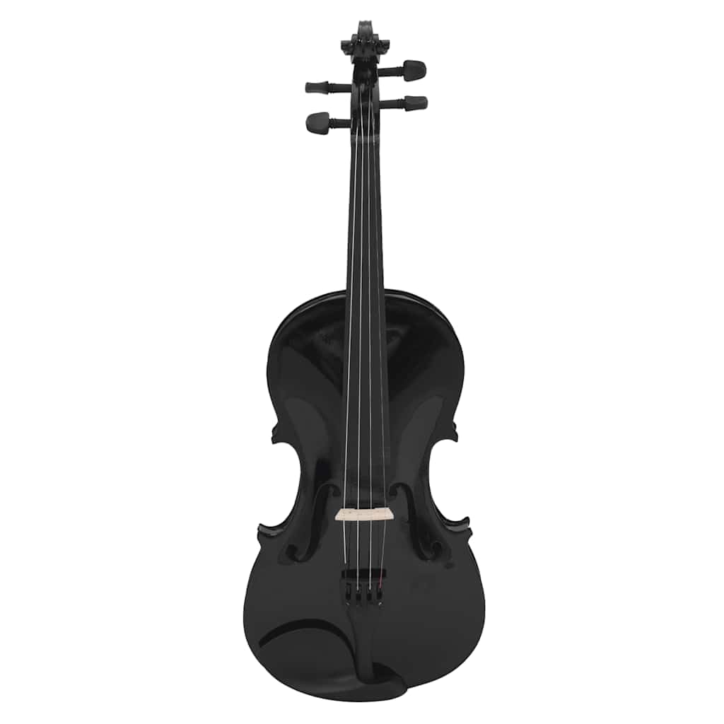 Juego completo de violín con arco y mentonera de madera de tilo 4/4, violín con colofonia y softbox, instrumento de cuerda de 59 cm para principiantes, clases, práctica y orquesta
