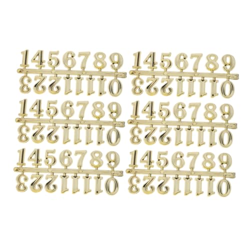 LEDMOMO 6セット時計用アラビア数字プレート デジタルクロックパーツ 壁掛け時計修理交換用 数字キット おしゃれなリビング 寝室用装飾