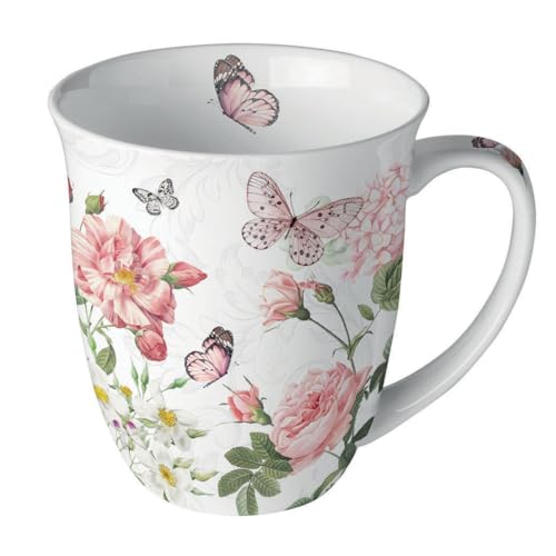 Ambiente Mug Amelia papillons et fleurs roses
