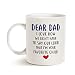 MAUAG Funny Coffee Mug for Dad, Dear Dad, I'm Your Favorite Child Coffee Mug, Best Birthday Gift Cup from Daughter or Son, White 11 Oz
