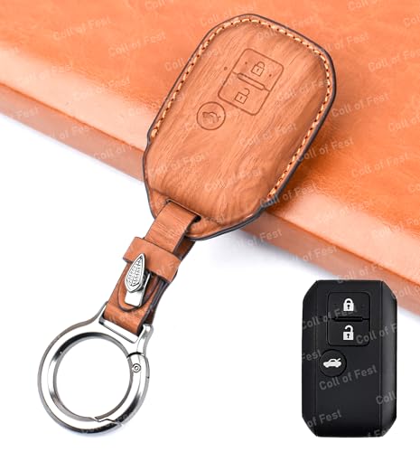 Image of Car Key Cover Compatible with Maruti Suzuki jimny Baleno Grand Vitara XL6 Swift New Brezza Ertiga Dzire 3-Button Smart Key