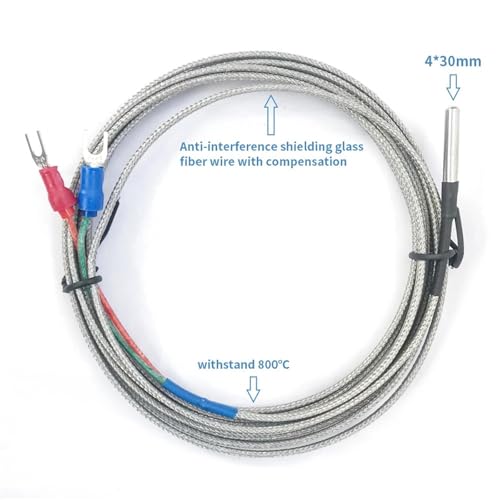 Sensor PT100 de 4x30mm con rango hasta 800 °C para control preciso de calor 2