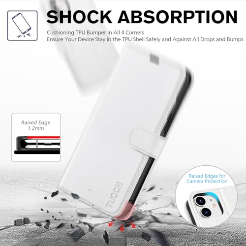 TUCCH Wallet Case for iPhone 12 Pro/iPhone 12 (6.1"), 3 Card Slots, White by TUCCH - Used condition - Image 6