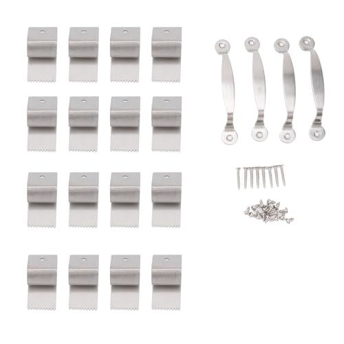 Hurricane Window Panel Clip, 16PCS Fit 1/2 Inch Thick Plywood Stainless Steel Reusable, Window Board Up Clip Shutter Hardware for Window Guard, Install with OSB Boards (Original