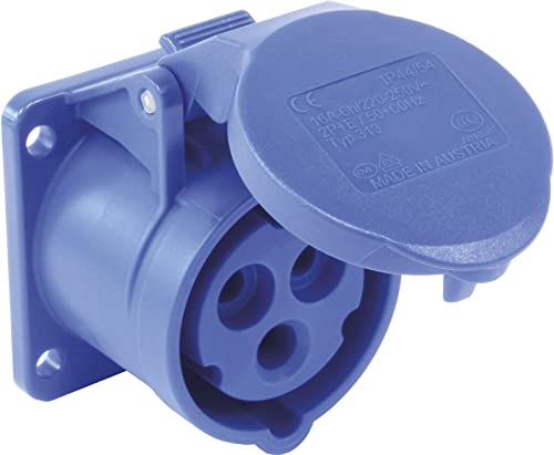 SIROX® CEE-Anbaudose IP 44, 3-polig, 230 V, 6 h, gerade Stromstärke 16 A, Flanschmaß 54 x 60 mm Cover