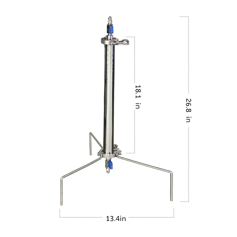 90G Vakuumkammer-Kit aus Edelstahl mit Stativ Hochsichere Industrieausrüstung zur Extraktion von Essenzen aus Pflanzenblättern Geschlossenes Vakuumröhrensystem