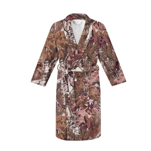 SEANATIVE Men's Winter Thermal Long Bathrobe Lovers Thick Warm Flannel Kimono Bath Robe Plus Size Nightgowns3